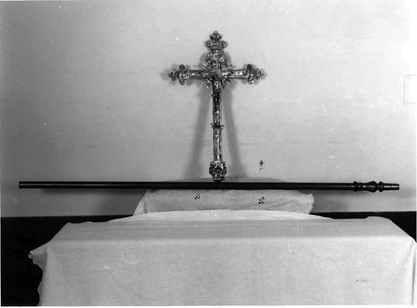 Cristo crocifisso (croce processionale) - bottega campana (seconda metà sec. XVIII)