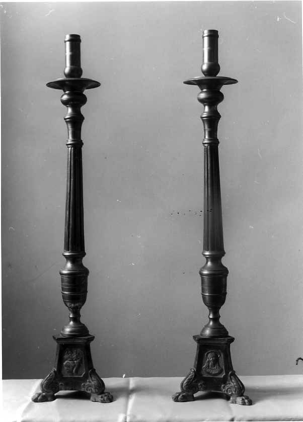 candeliere, serie - bottega campana (sec. XIX)