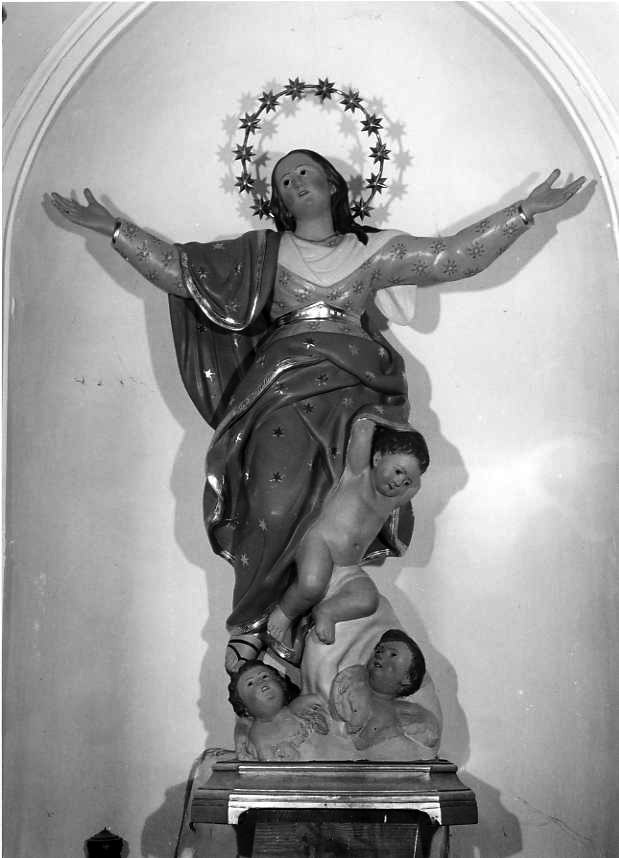 Madonna Assunta con angeli (statua) - bottega campana (prima metà sec. XVIII)