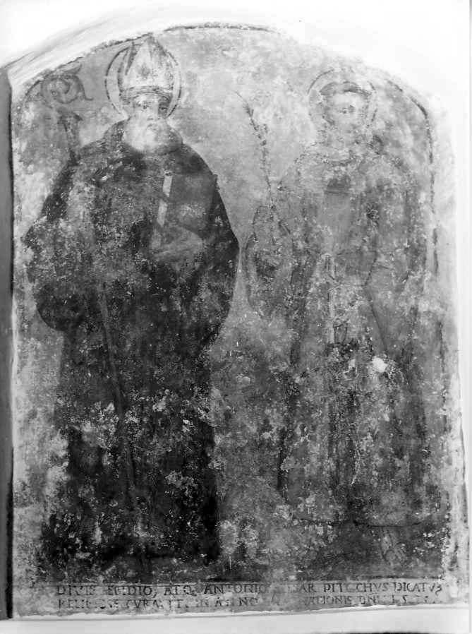 Sant'Egidio e Sant'Antonio da Padova (dipinto) - ambito campano (sec. XVI)