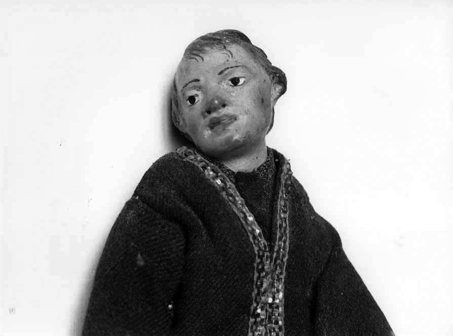 figura maschile (statuetta di presepio) - bottega campana (fine sec. XIX)
