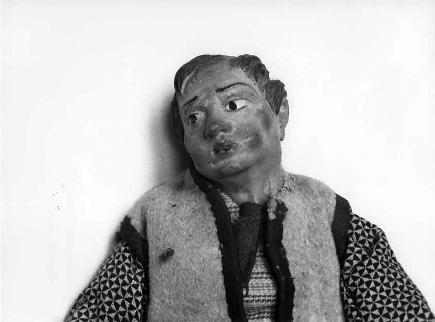 figura maschile (statuetta di presepio, serie) - bottega campana (fine sec. XIX)