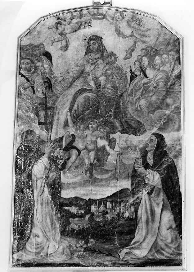 apparizione della Madonna (dipinto) di Capuano D.G (sec. XVII)