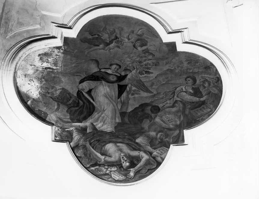 San Tommaso d'Aquino tra gli eretici (dipinto) - ambito campano (sec. XVIII)