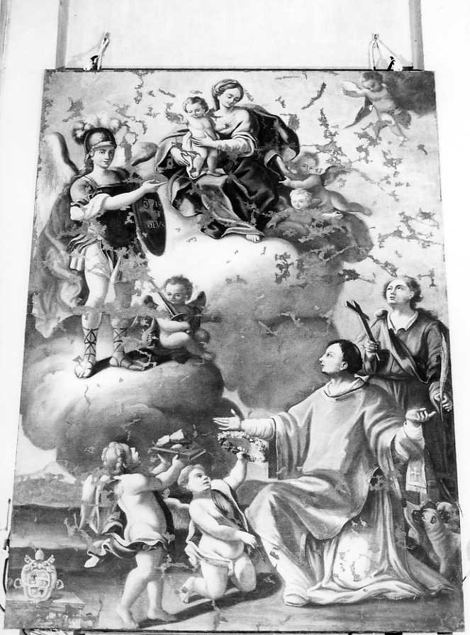 Madonna con Bambino tra Santo Stefano e San Michele Arcangelo (dipinto) - ambito campano (sec. XVIII)