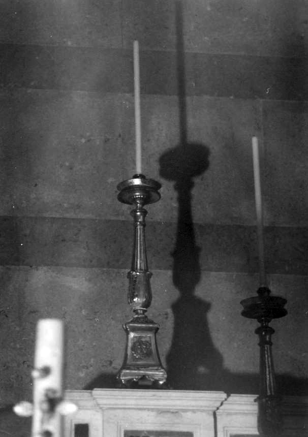 candeliere, serie - bottega beneventana (sec. XVIII)