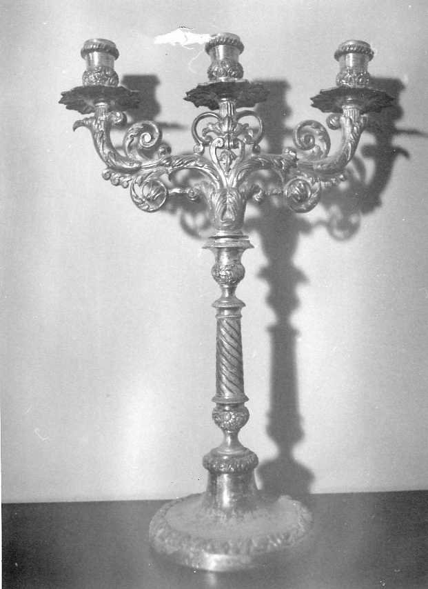 candelabro, serie - bottega napoletana (sec. XIX)