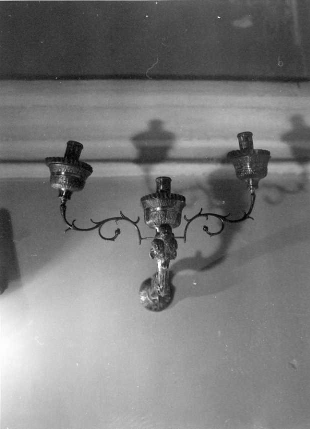candeliere da parete, serie - bottega napoletana (sec. XIX)