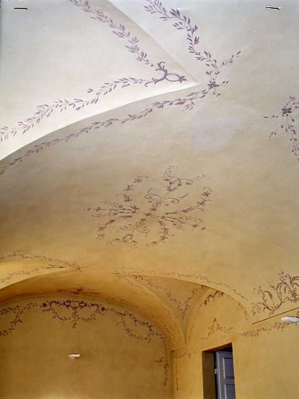 motivi decorativi vegetali (dipinto) - ambito napoletano (fine sec. XVIII)