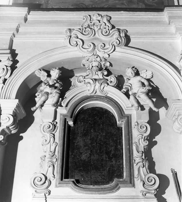 cornice a impostazione architettonica di dipinto - bottega campana (sec. XVIII)