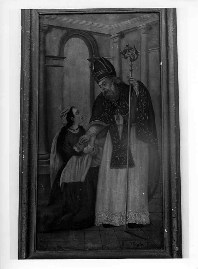 San Biagio guarisce un fanciullo (dipinto) - ambito beneventano (seconda metà sec. XIX)