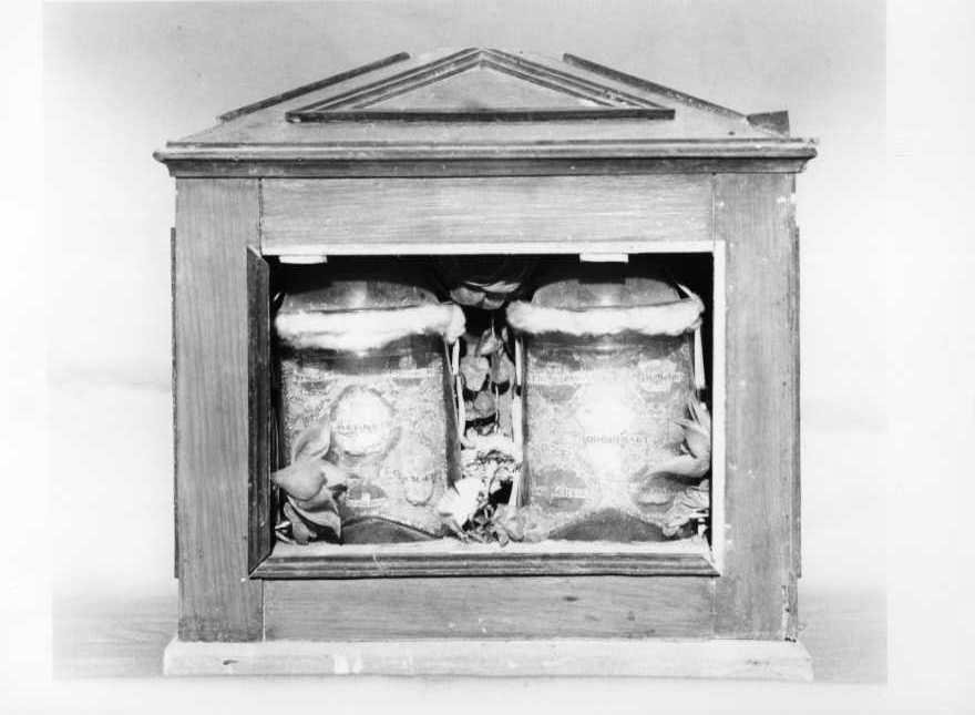 reliquiario a teca - a cassetta - bottega campana (sec. XVIII)