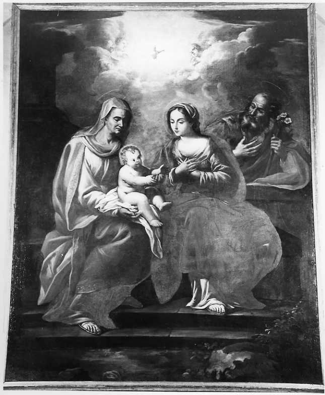 Sacra Famiglia con Sant'Anna (dipinto) di Malinconico Oronzo (sec. XVII)