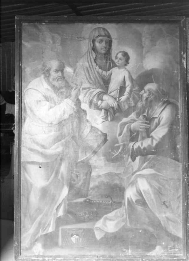 Madonna con Bambino e Santi (dipinto) - bottega campana (sec. XVIII)