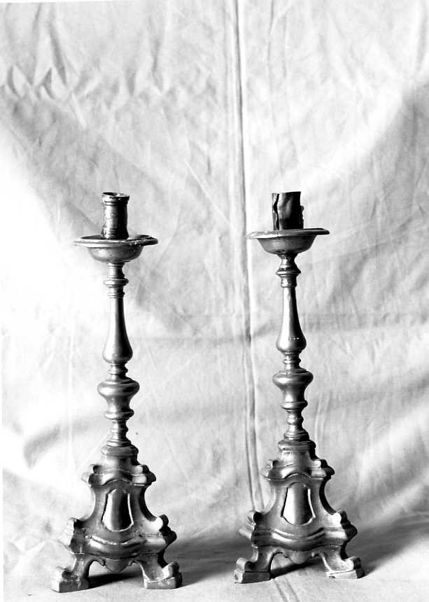 candelabro, coppia - bottega campana (sec. XIX)