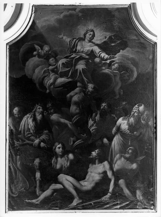 Madonna che scaccia gli infedeli (dipinto) - ambito napoletano (sec. XVIII)