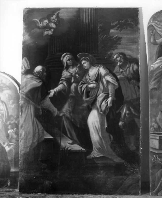 commiato di Maria Vergine da San Gioacchino e Sant'Anna (dipinto) - ambito campano (sec. XIX)