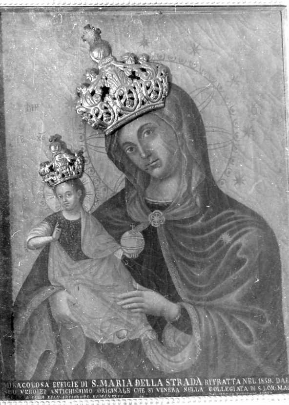 Madonna della Strada, Madonna con Bambino (dipinto) di Addeo Vincenzo (sec. XIX)