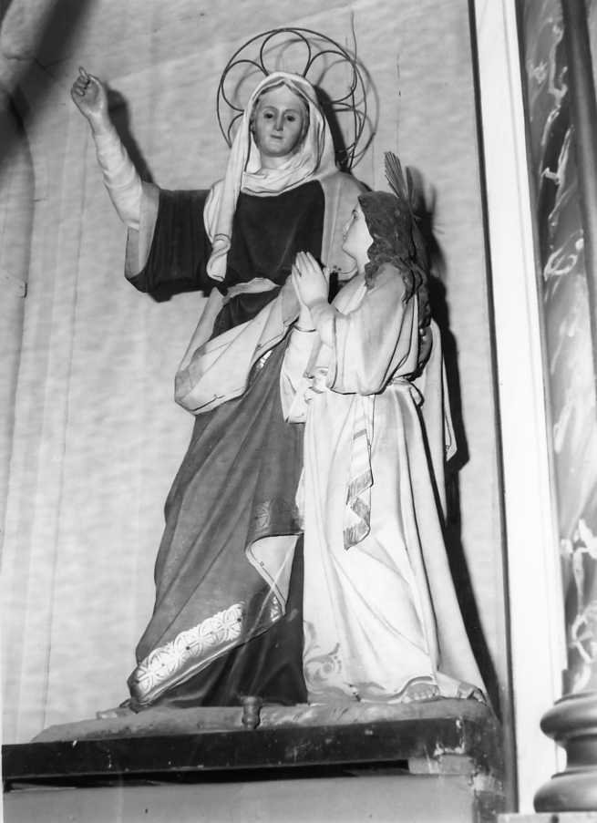Maria Vergine bambina e Sant'Anna (gruppo scultoreo) - bottega campana (inizio sec. XX)