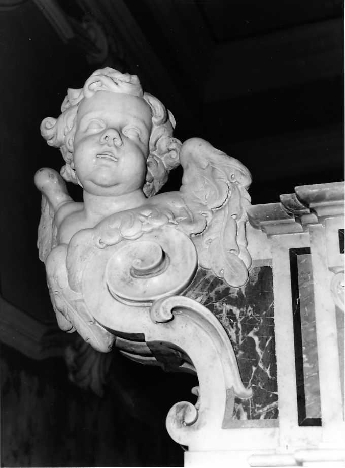 cherubini e motivi decorativi a volute (scultura, coppia) - bottega campana (prima metà sec. XVIII)