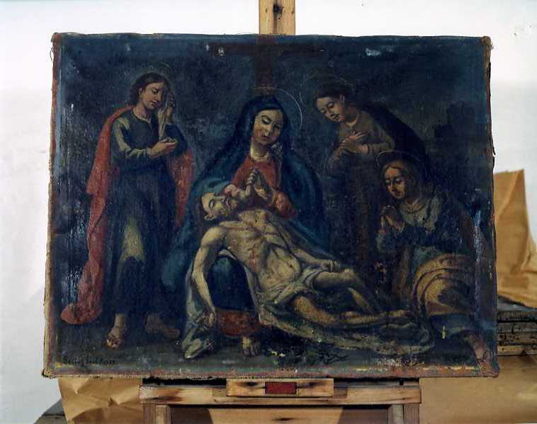 stazione XIII: Gesù deposto dalla croce (dipinto) di Frascadore Decio (sec. XVIII)