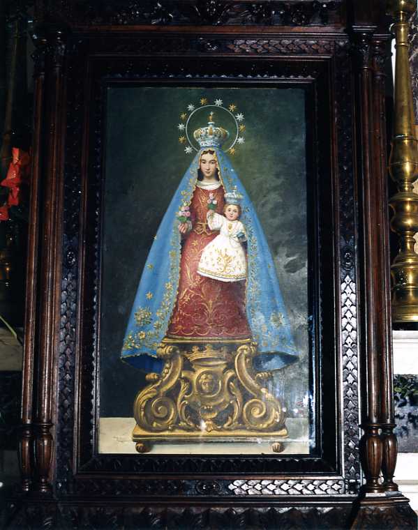 Madonna con Bambino nel roseto (dipinto) - ambito campano (fine sec. XIX)