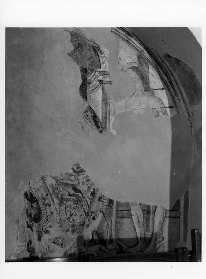Madonna in trono e Santi (dipinto, frammento) - ambito campano (sec. XVII)