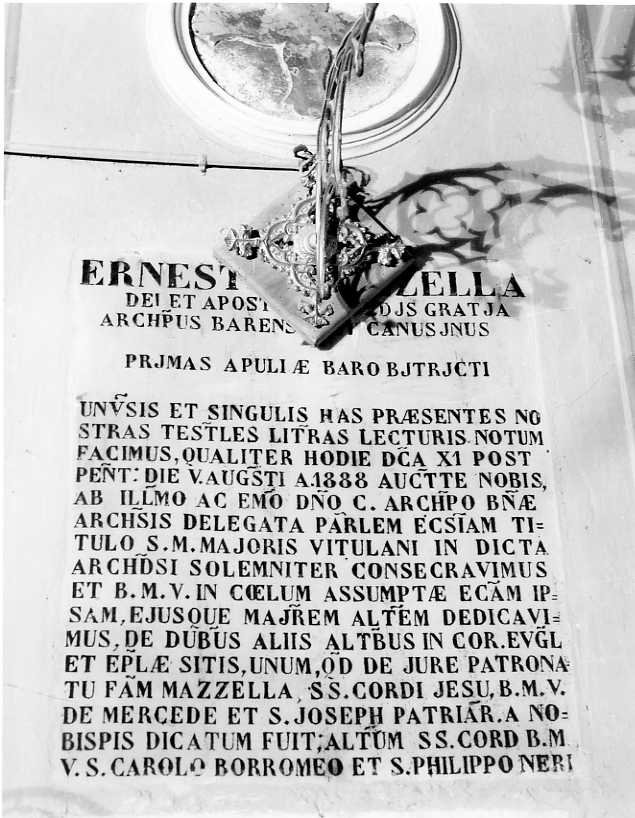 iscrizione (lapide) - bottega campana (sec. XIX)