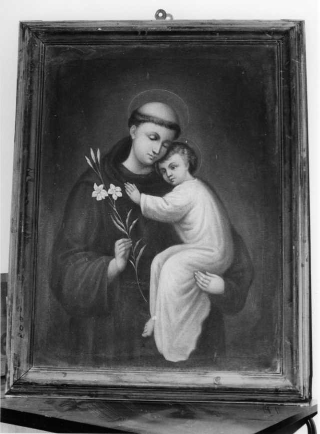 Sant'Antonio da Padova con il bambino (dipinto) - ambito campano (sec. XVIII)