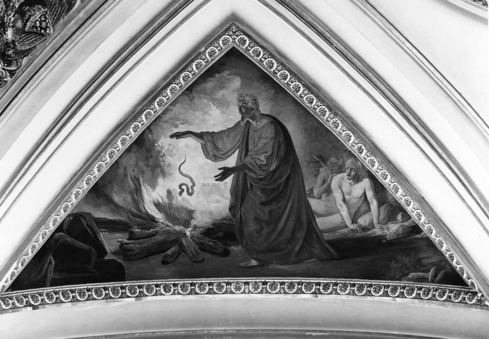 San Paolo morso da una vipera (dipinto) di Guerra Camillo (sec. XIX)