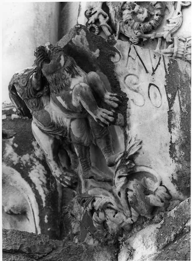 Sansone uccide un leone (rilievo) - bottega campana (sec. XIII)