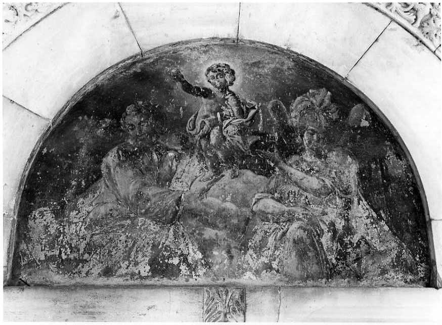 San Giuseppe e Gesù Bambino con l'Arcangelo Gabriele (dipinto) - ambito campano (sec. XVIII)