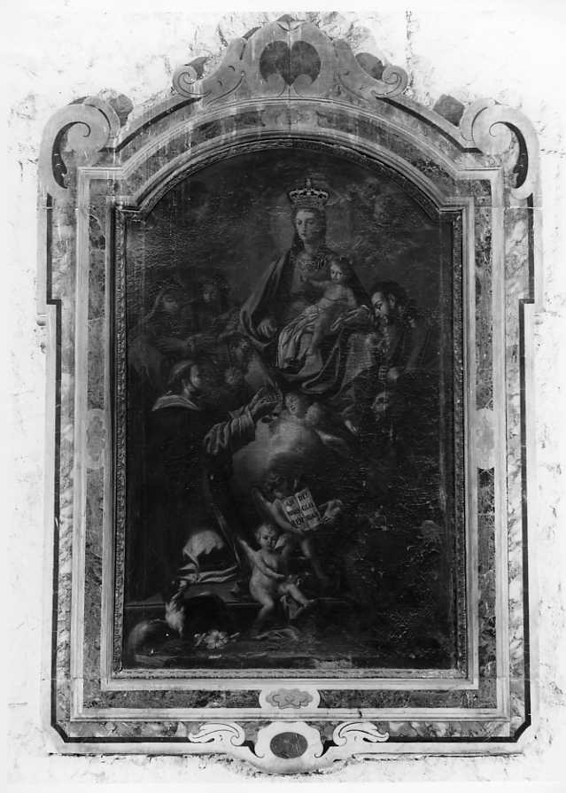 Madonna del Rosario e Santi (dipinto) - ambito napoletano (sec. XVIII)