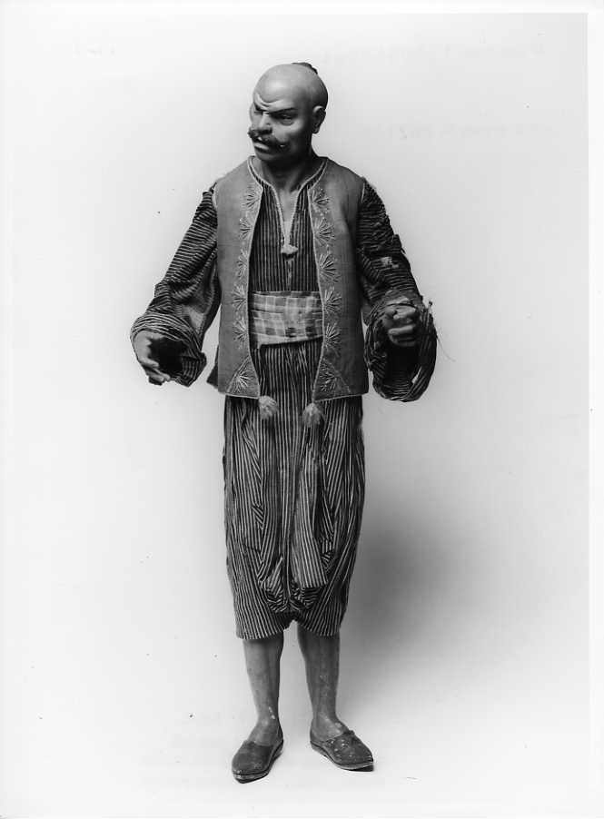 uomo orientale (statuetta di presepio) di Mosca Lorenzo (sec. XVIII)