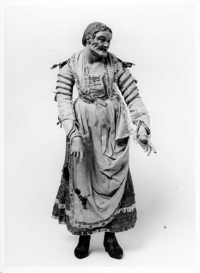 donna anziana (statuetta di presepio) - bottega napoletana (sec. XIX)