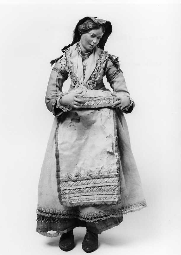 giovane donna (statuetta di presepio) di Mosca Lorenzo (bottega) (prima metà sec. XIX)