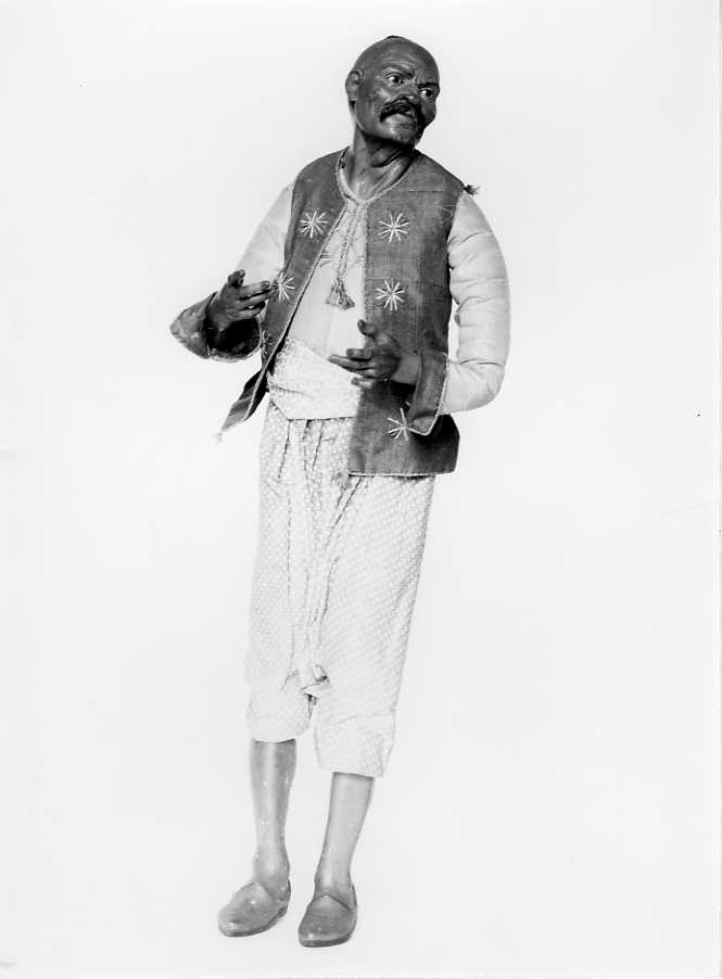 uomo orientale (statuetta di presepio) di Mosca Lorenzo (seconda metà sec. XVIII)
