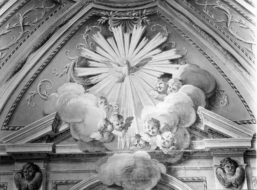 colomba dello Spirito Santo e cherubini (dipinto) - ambito napoletano (seconda metà sec. XVIII)