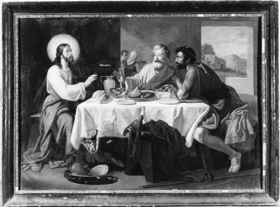 cena in Emmaus (dipinto) di Troni Vincenzo (sec. XIX)