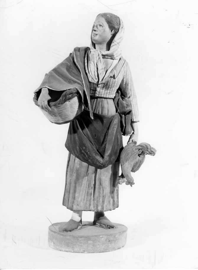 figura femminile (statuetta di presepio) - bottega siciliana (sec. XIX)