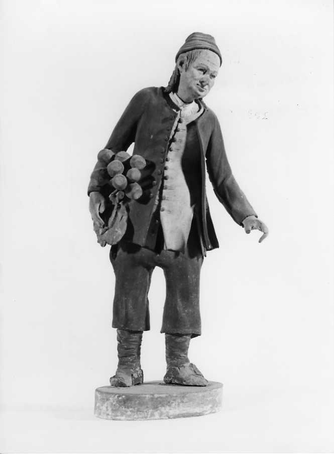 figura maschile (statuetta di presepio) - bottega siciliana (sec. XIX)