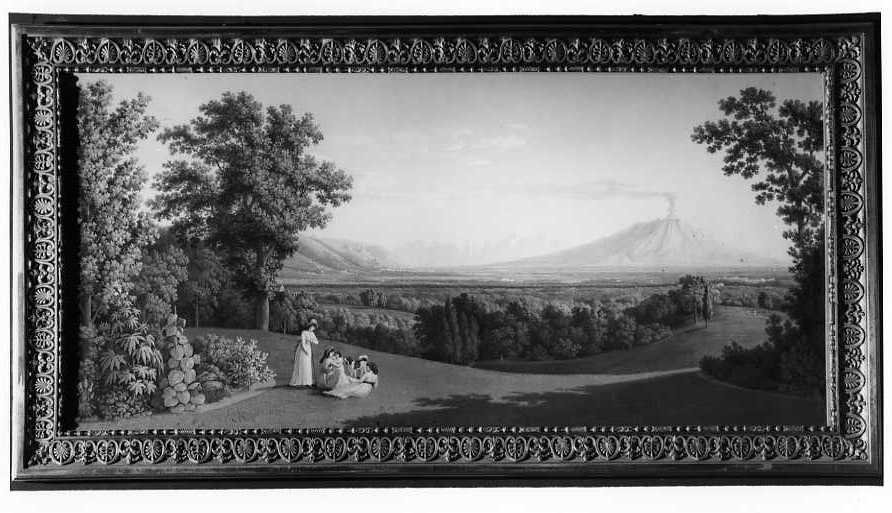 Veduta del giardino inglese di Caserta, Veduta (dipinto) di Hackert Philipp (seconda metà sec. XVIII)
