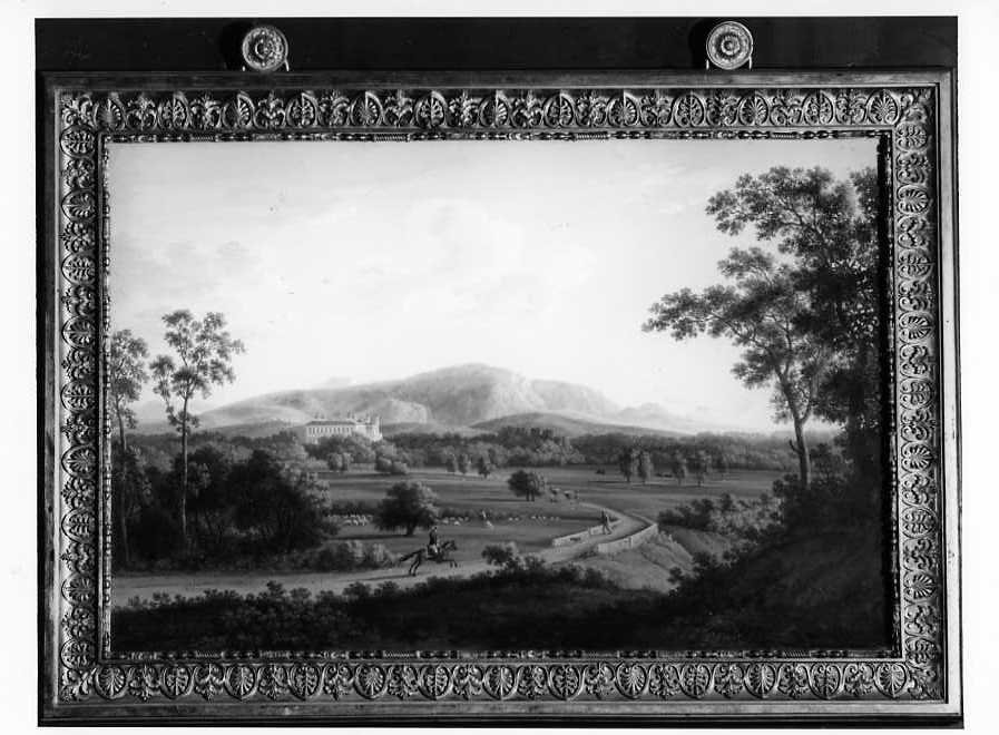 Veduta della Real Tenuta di Persano, Veduta (dipinto) di Hackert Philipp (seconda metà sec. XVIII)