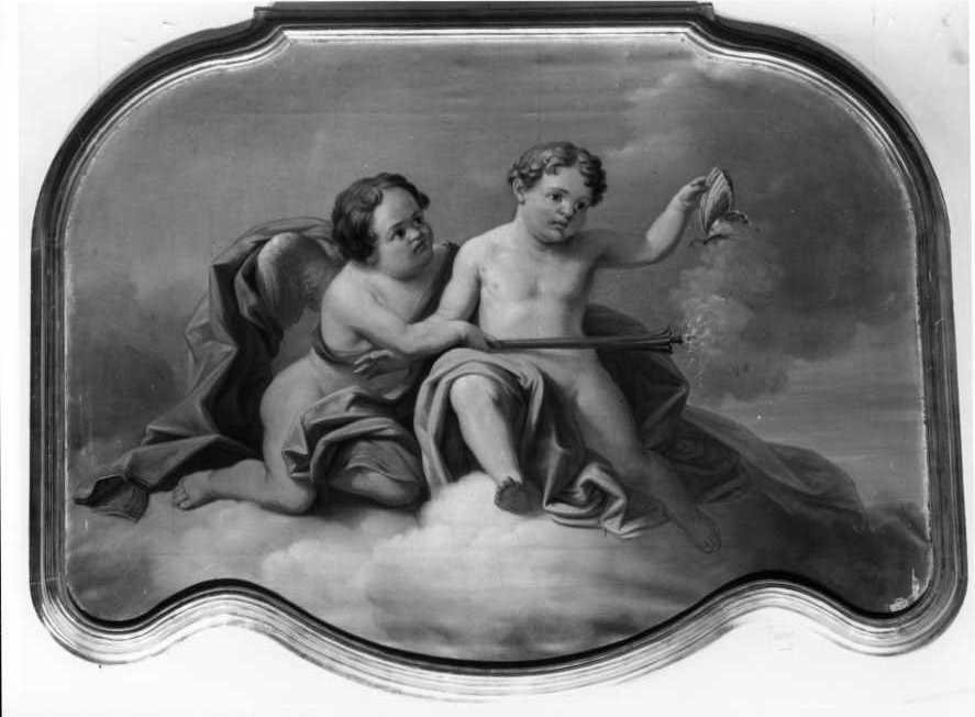 Due putti (dipinto) - ambito italiano (seconda metà sec. XIX)