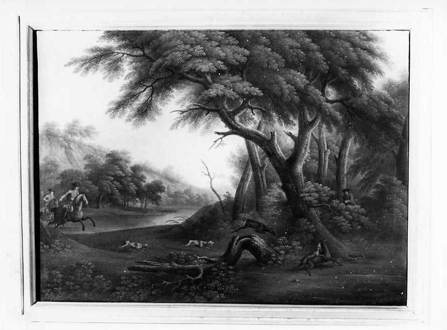 Scena di caccia al cervo, Scena di caccia (dipinto) di Hackert Philipp (seconda metà sec. XVIII)