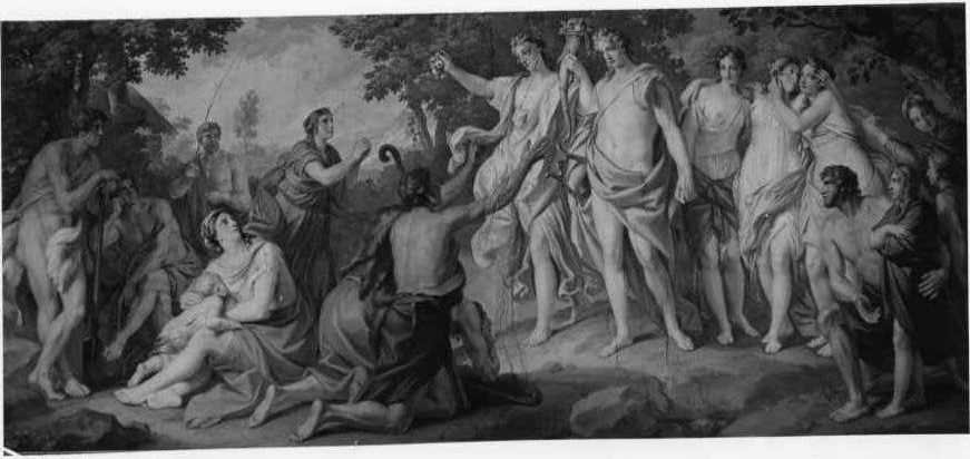 Il Parnaso, Scena Mitologico-Allegorica (dipinto, ciclo) di Fuger Heinrich-Friedrich (ultimo quarto sec. XVIII)