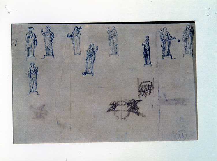 studio di statue/ putti (disegno) di Vanvitelli Luigi (sec. XVIII)