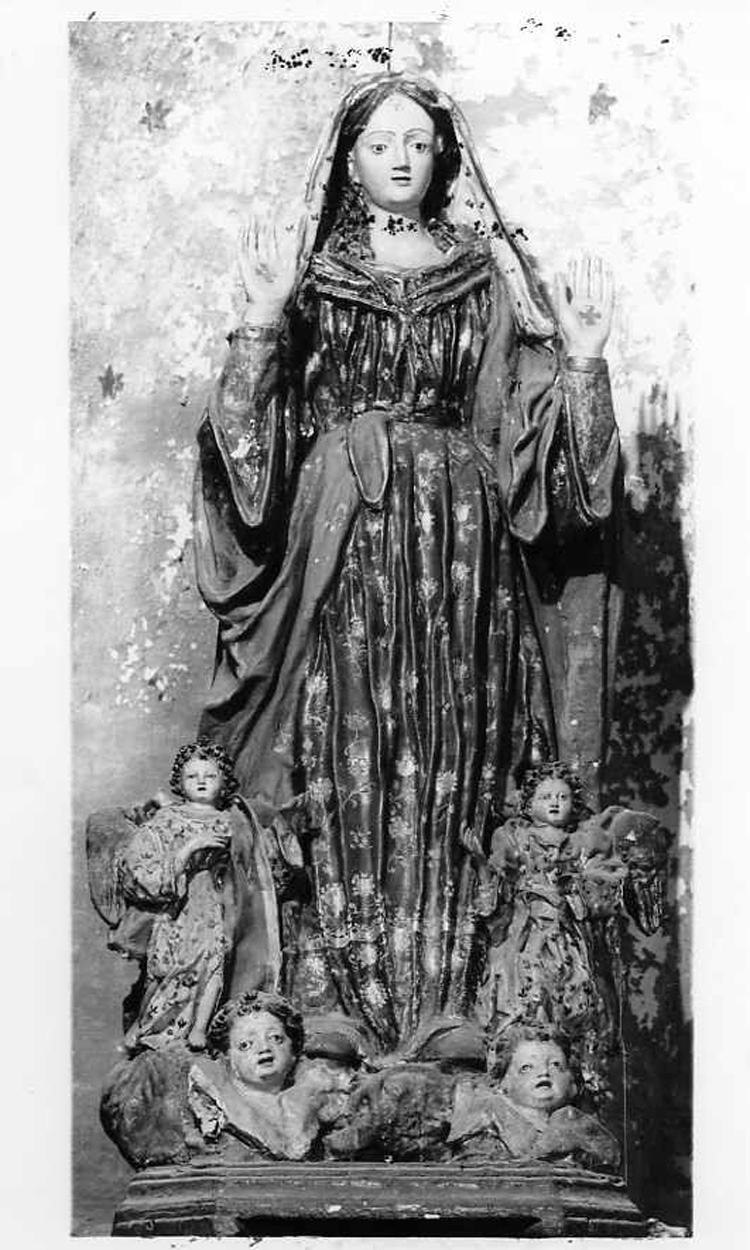 Madonna con angeli (scultura) - bottega campana (prima metà sec. XX)
