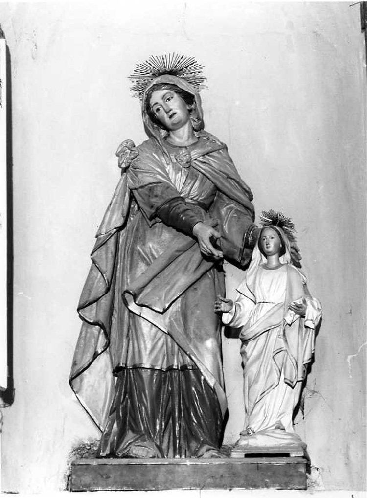 Maria Vergine bambina e Sant'Anna (gruppo scultoreo) - bottega campana (sec. XVIII)