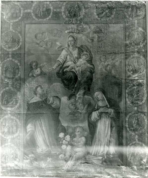 Madonna con Bambino tra San Vincenzo Ferrer e Santa Rita da Cascia (dipinto) - ambito campano (prima metà sec. XIX)